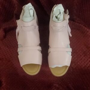 Comfortview Blush Pink Heeled Sandals